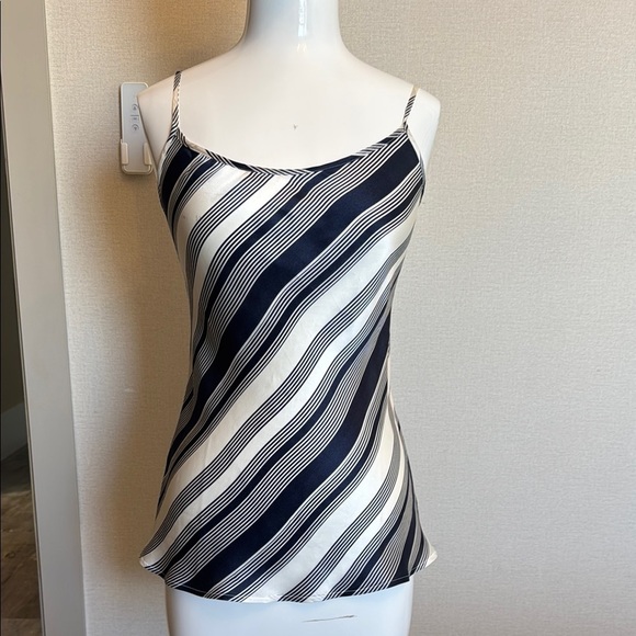 intimissimi Other - Intimissimi Diagonal Striped Silk Camisole in Navy and White